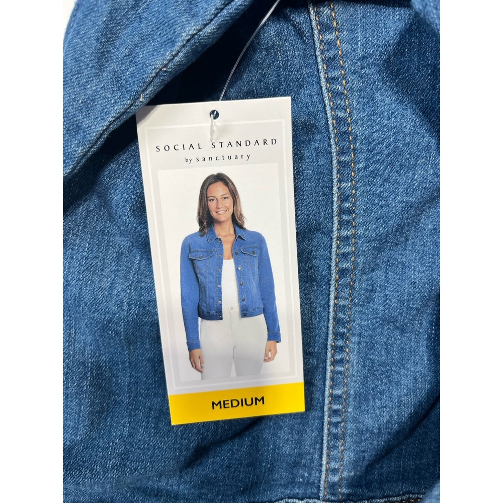 Social Standard by Sanctuary The Winnie Women's Denim Jacket‎ Size M - Picture 8 of 9